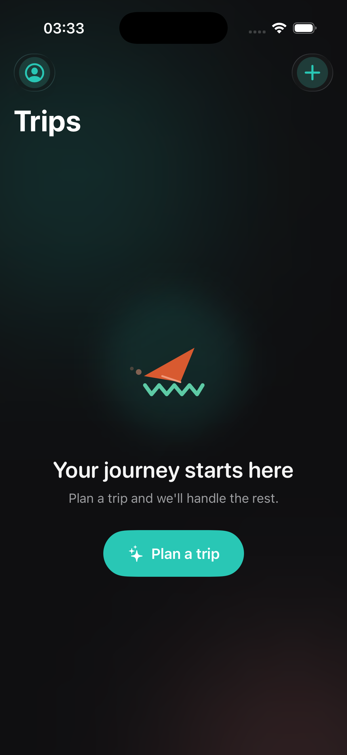 Planoptx trips home in dark mode